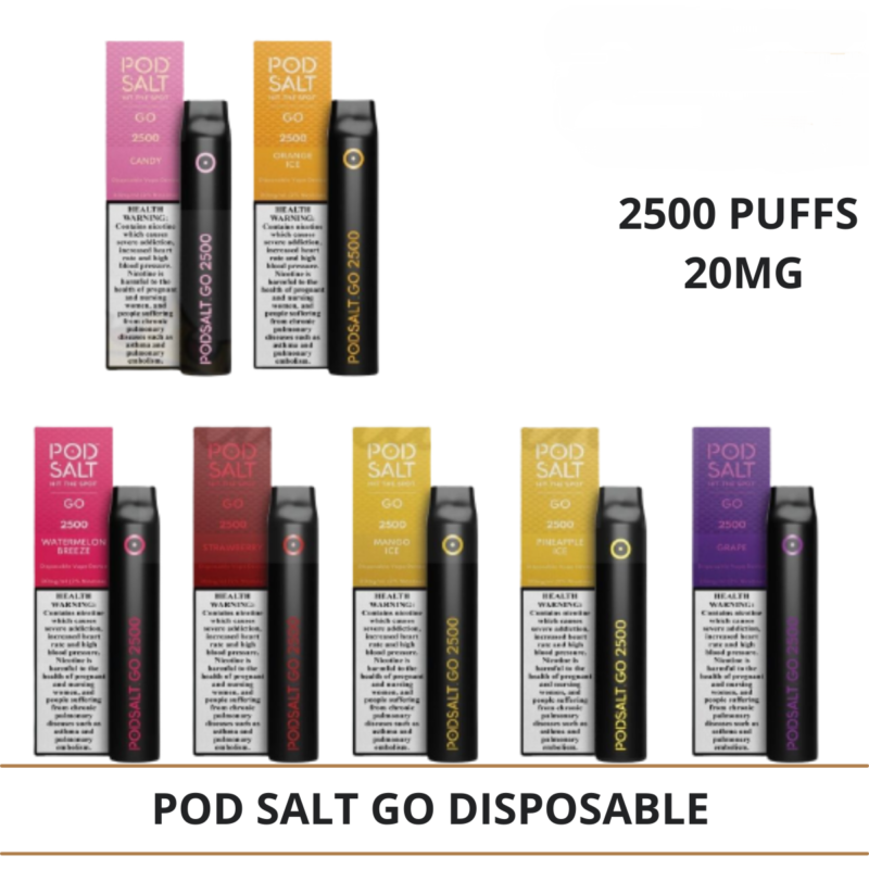 POD SALT GO 2500 PUFFS DISPOSABLE VAPE IN UAE