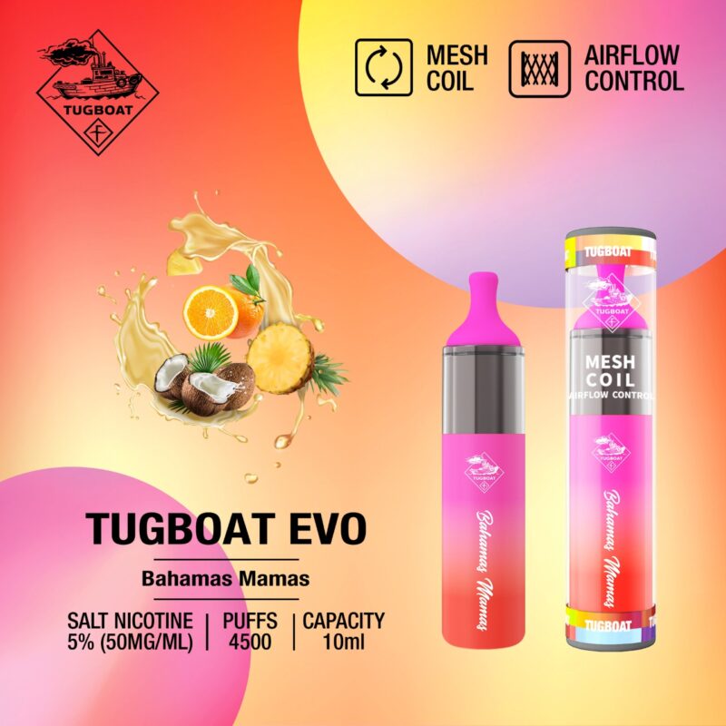 TUGBOAT EVO Disposable Vape 4500 PUFFS ALL FLAVORS IN DUBAI - Image 6