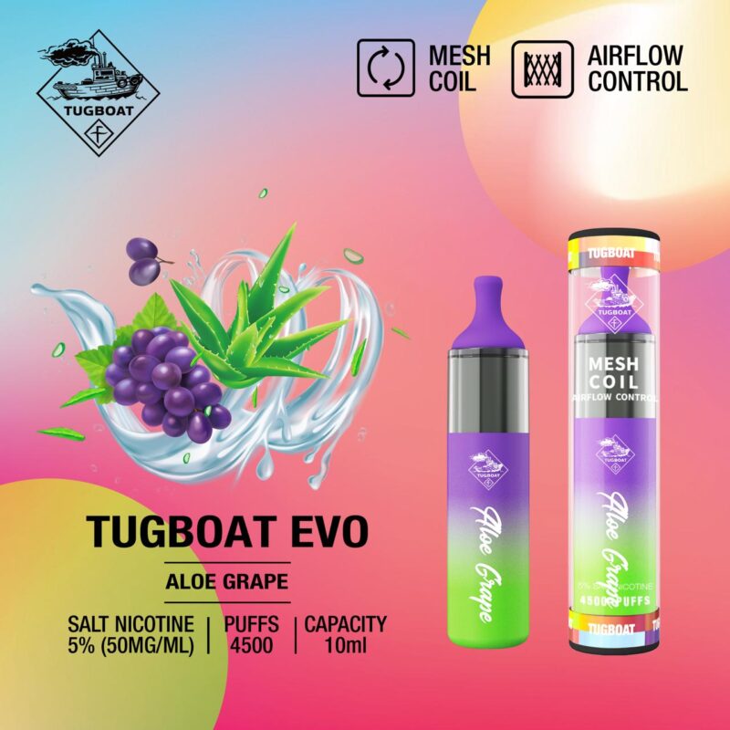 TUGBOAT EVO Disposable Vape 4500 PUFFS ALL FLAVORS IN DUBAI - Image 3