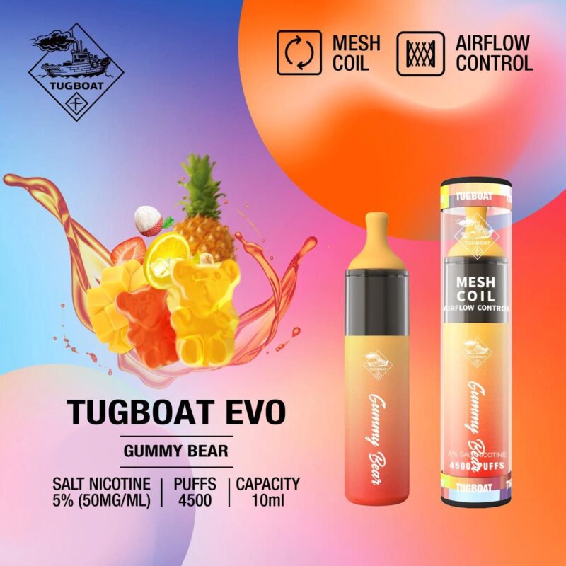 TUGBOAT EVO Disposable Vape 4500 PUFFS ALL FLAVORS IN DUBAI - Image 8