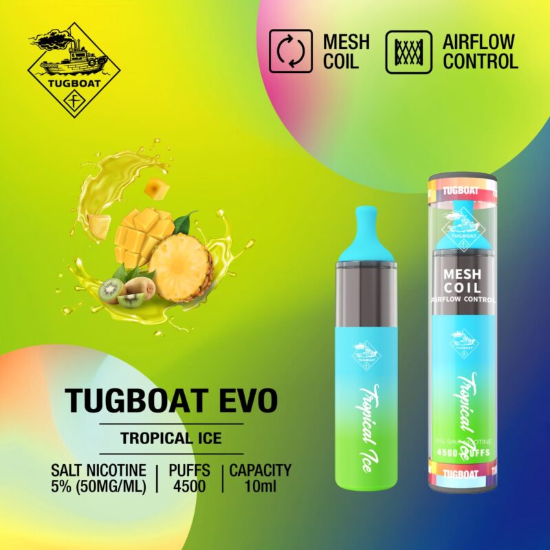 TUGBOAT EVO Disposable Vape 4500 PUFFS ALL FLAVORS IN DUBAI - Image 14