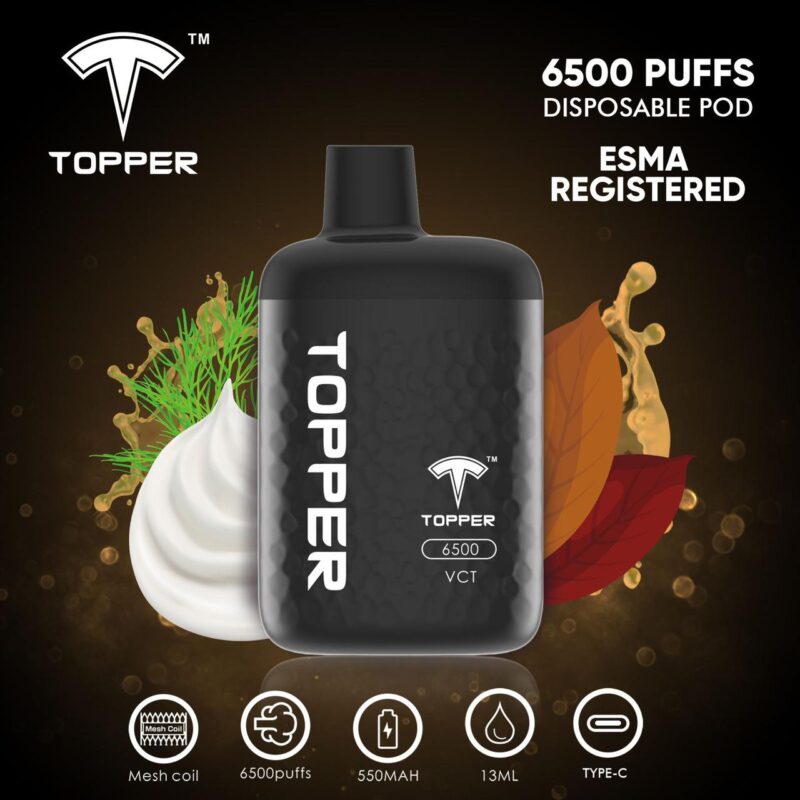 Topper Disposable Vape 6500 Puffs Best In UAE - Image 11