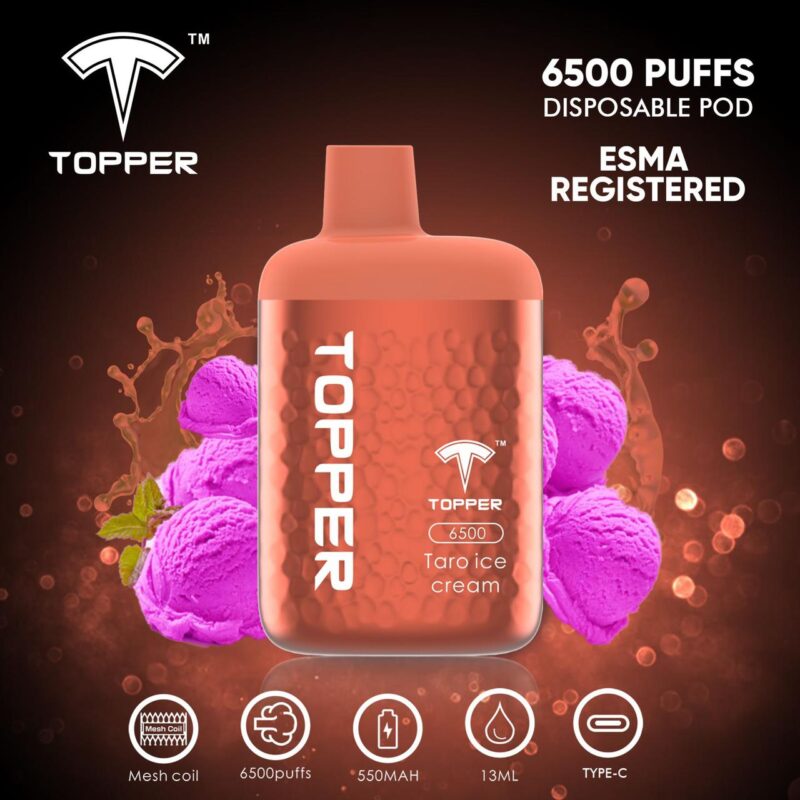 Topper Disposable Vape 6500 Puffs Best In UAE - Image 7