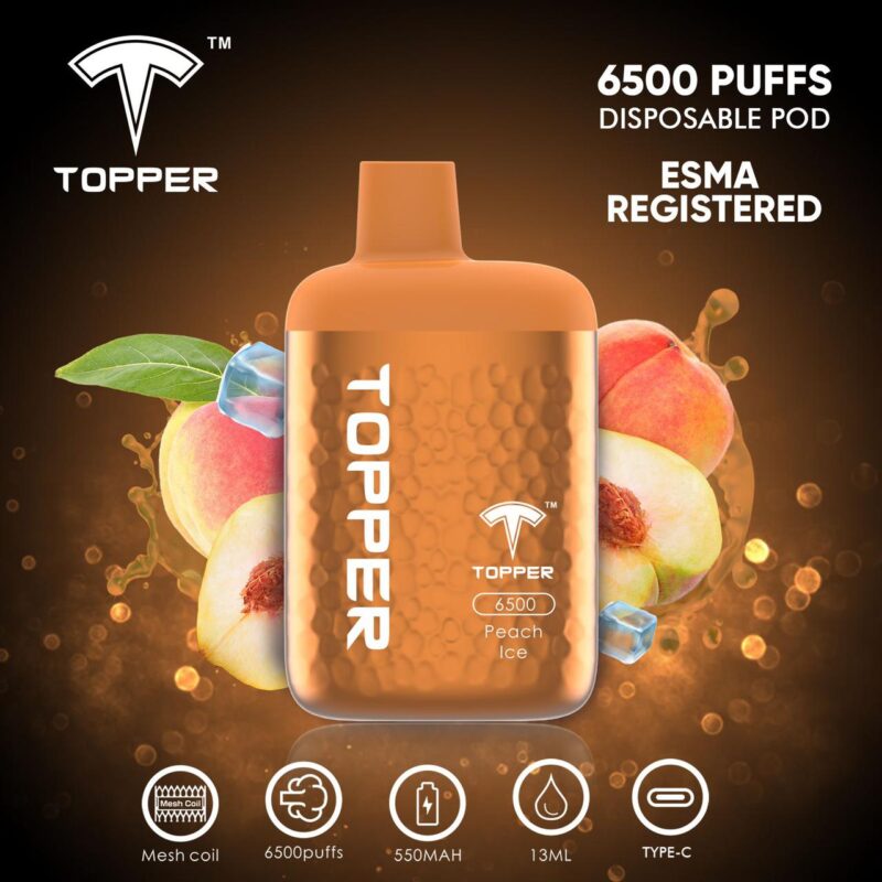 Topper Disposable Vape 6500 Puffs Best In UAE - Image 6