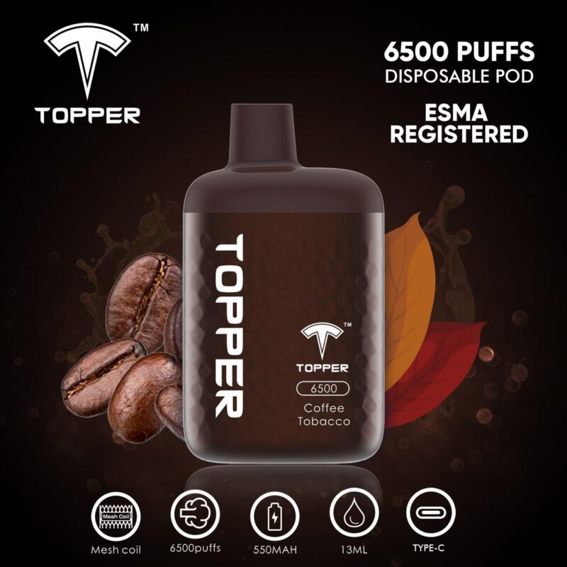 Topper Disposable Vape 6500 Puffs Best In UAE - Image 4