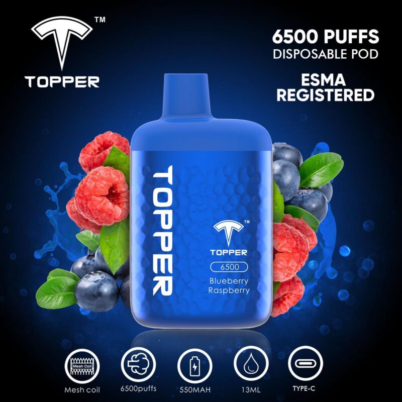 Topper Disposable Vape 6500 Puffs Best In UAE - Image 3