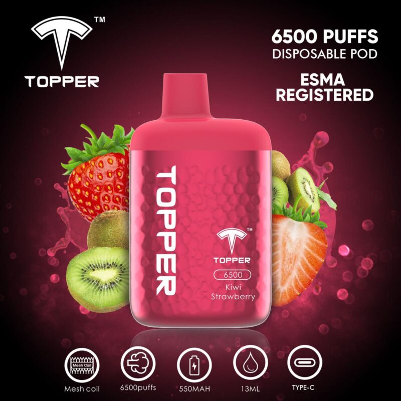 Topper Disposable Vape 6500 Puffs Best In UAE - Image 2