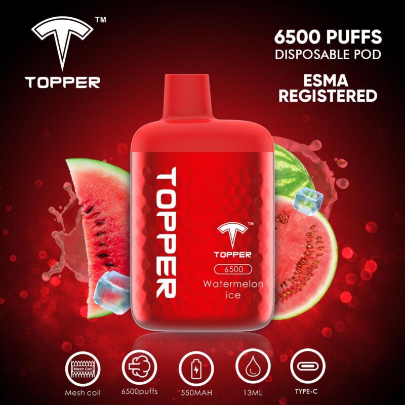 Topper Disposable Vape 6500 Puffs Best In UAE - Image 12