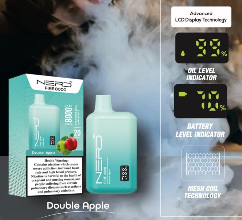 Nerd Fire 8000 Puffs Disposable Vape (2% Nicotine) In UAE - Image 8