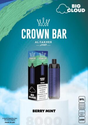 Al Fakher Berry Mint Crown Bar 8000 Puffs (BIG CLOUD) DTL