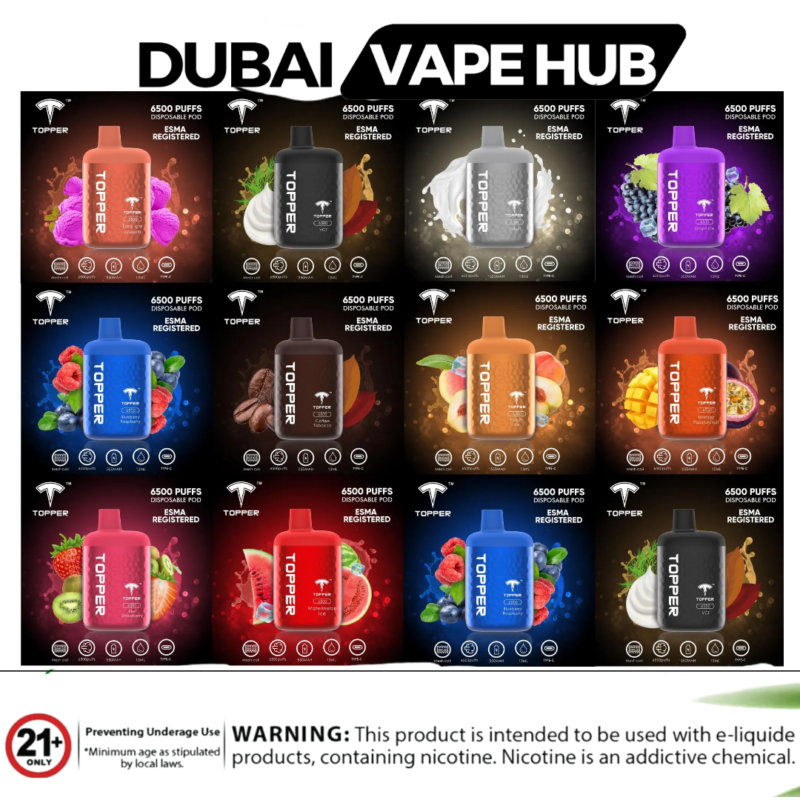 Topper Disposable Vape 6500 Puffs Best In UAE